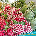 Great radish and artichokes at Marché Baudoyer
